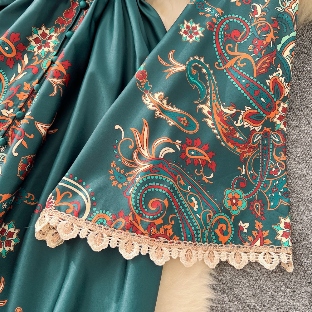 Grace Paisly Print Maxi Dress
