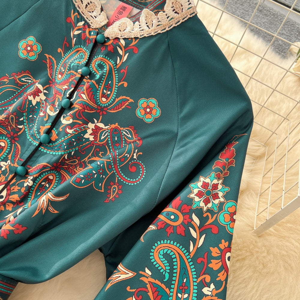Grace Paisly Print Maxi Dress