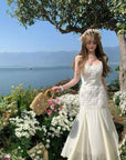 3D rose detailed maxi dress
