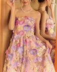Floral Embroidered Gauze Midi Dress