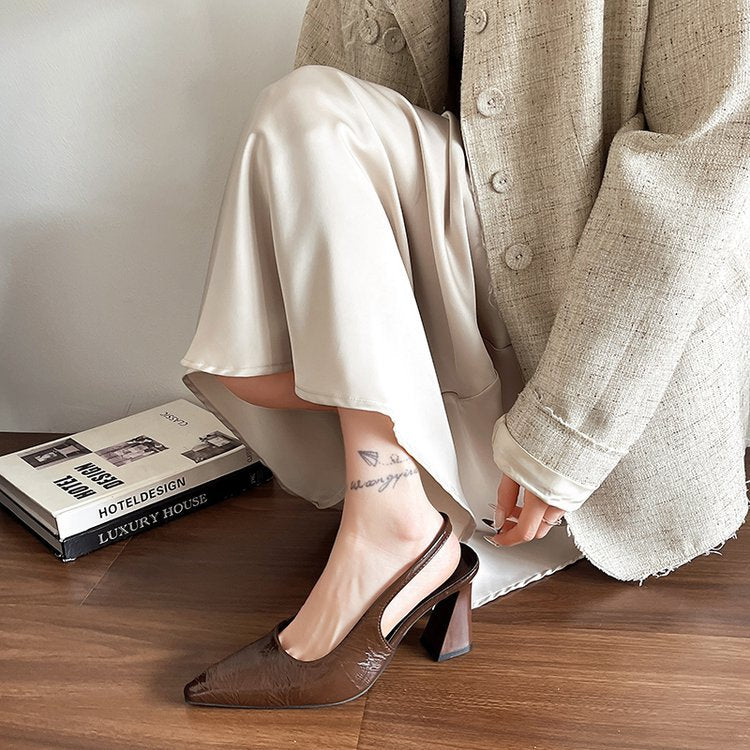 Sling Back block heels
