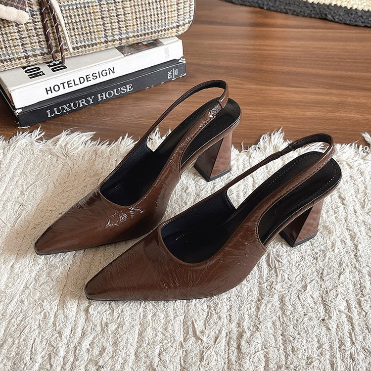 Sling Back block heels