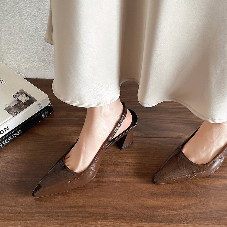Sling Back block heels