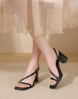 Open Toe Low Heel Sandal