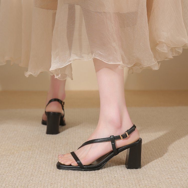 Open Toe Low Heel Sandal