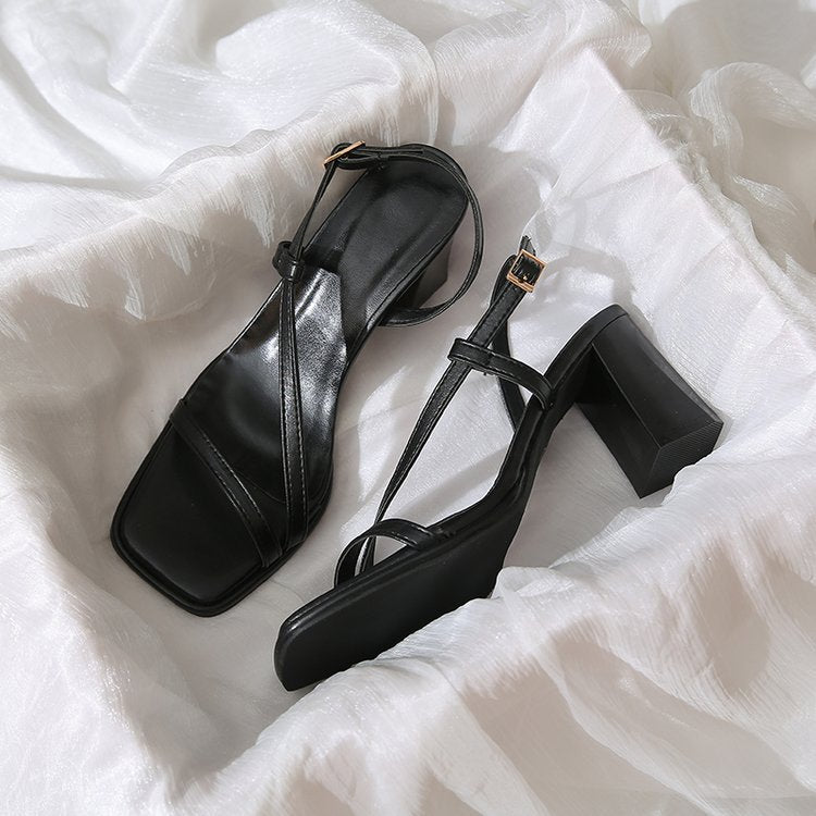 Open Toe Low Heel Sandal