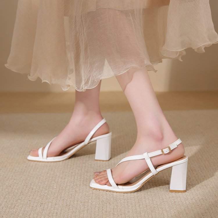 Open Toe Low Heel Sandal