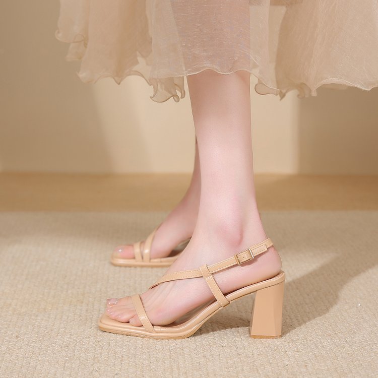 Open Toe Low Heel Sandal