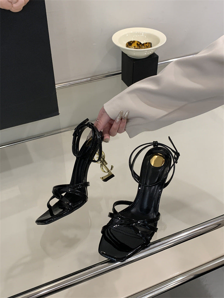 Saint Laurent Open Toe High Heels Pattern 1