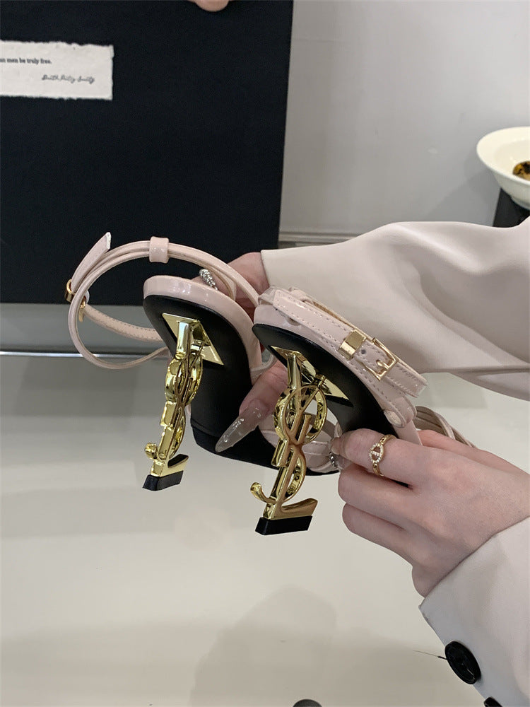 Saint Laurent Open Toe High Heels Pattern 1