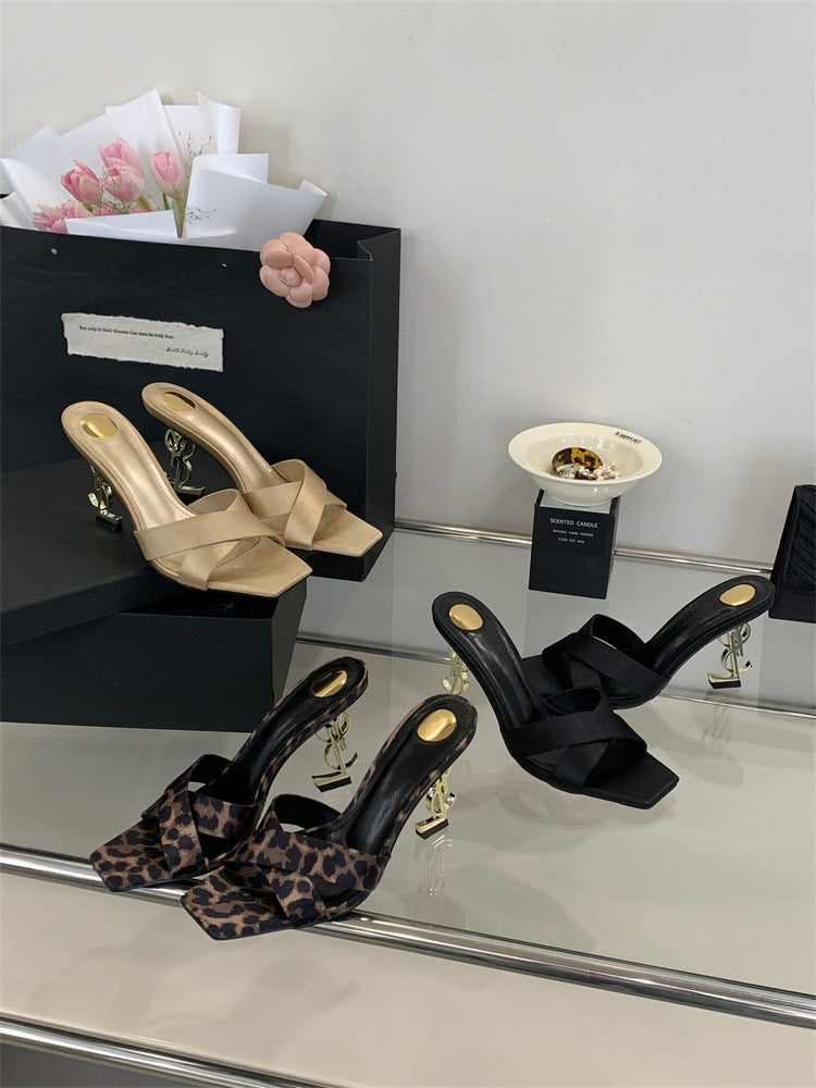 Saint Laurent Open Toe High Heels Pattern 3