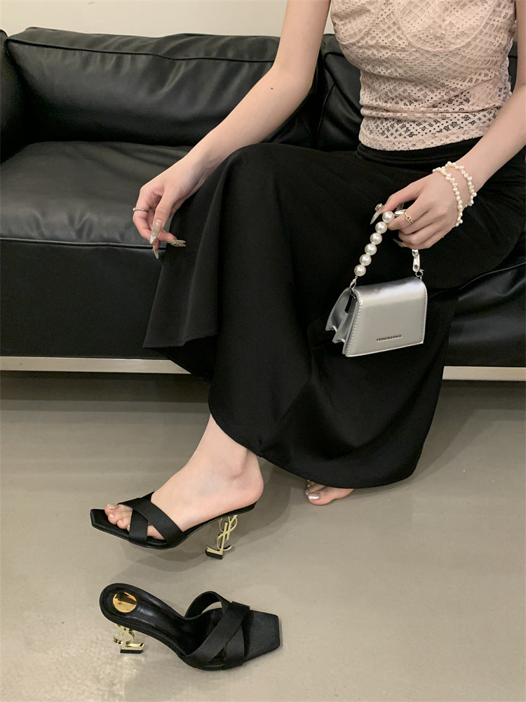 Saint Laurent Open Toe High Heels Pattern 3