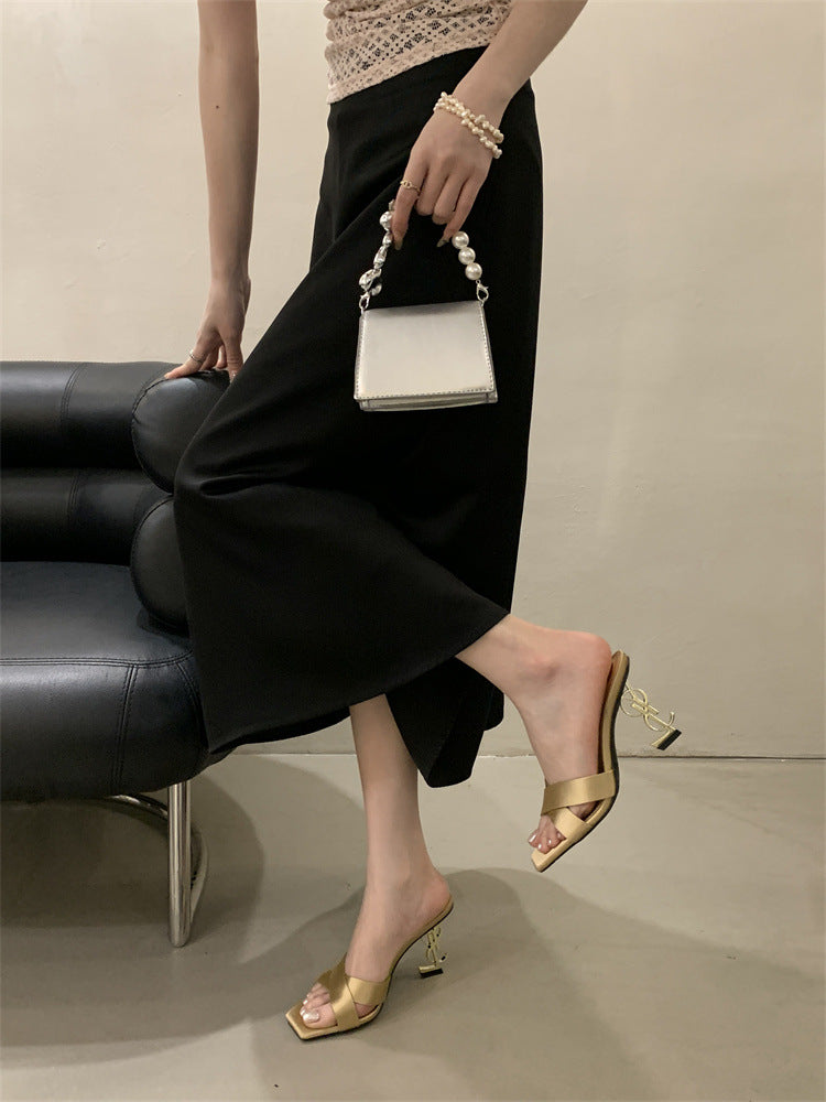 Saint Laurent Open Toe High Heels Pattern 3