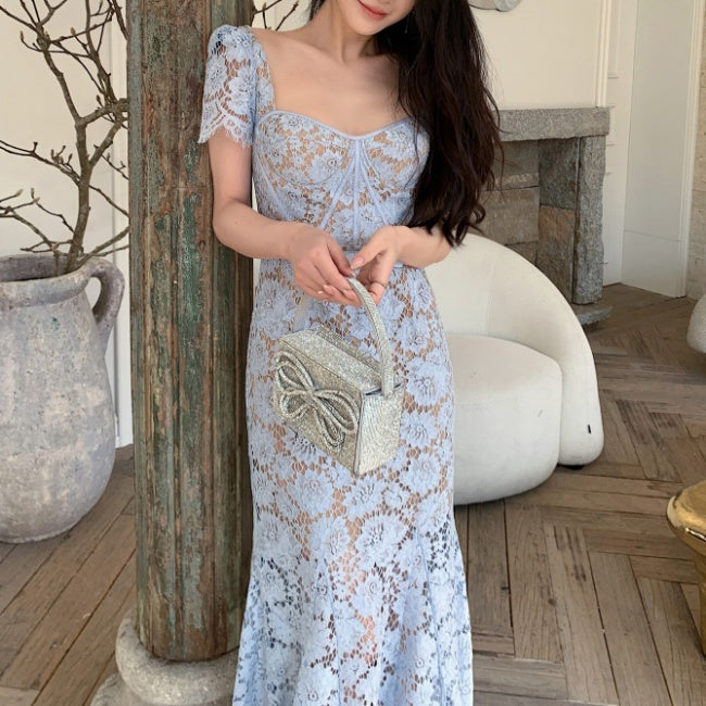 Light blue lace dress 