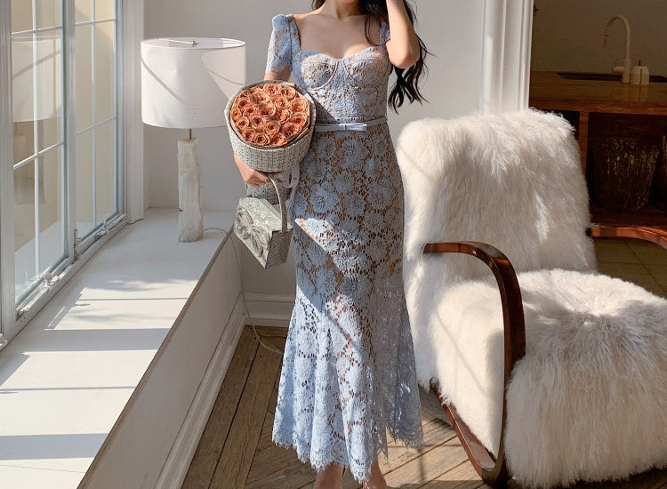 Light blue lace dress 