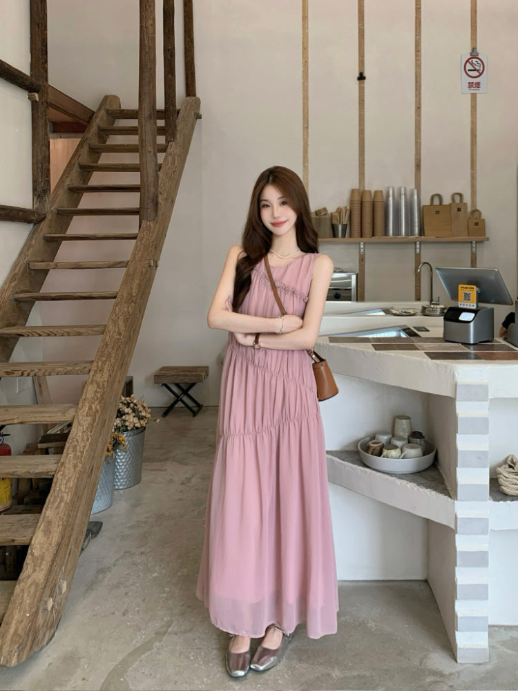 【AMERI】LUSTER TIERED LAYERED DRESS LUSTER TIERED LAYERED DRESS ameri