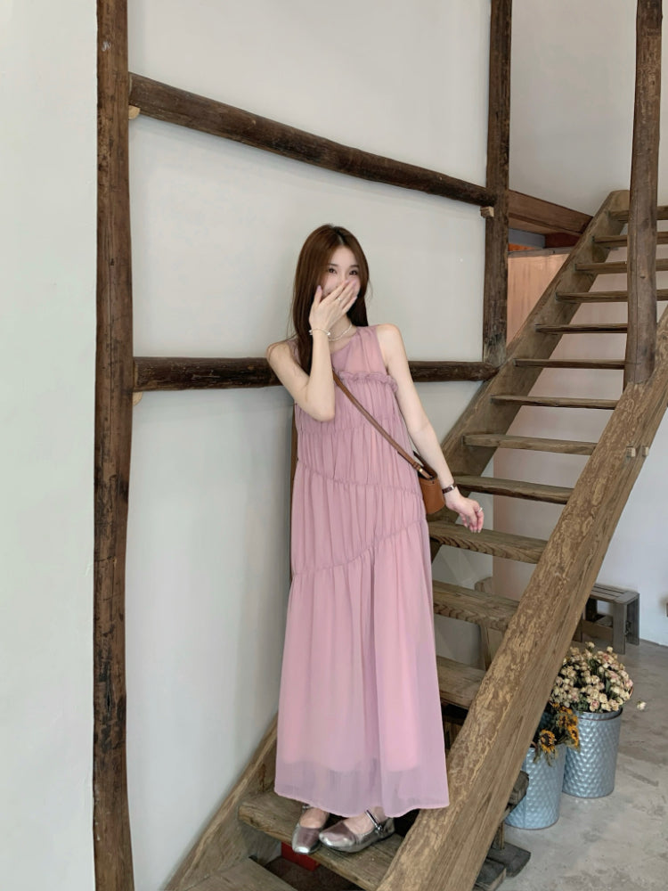 【AMERI】LUSTER TIERED LAYERED DRESS LUSTER TIERED LAYERED DRESS ameri