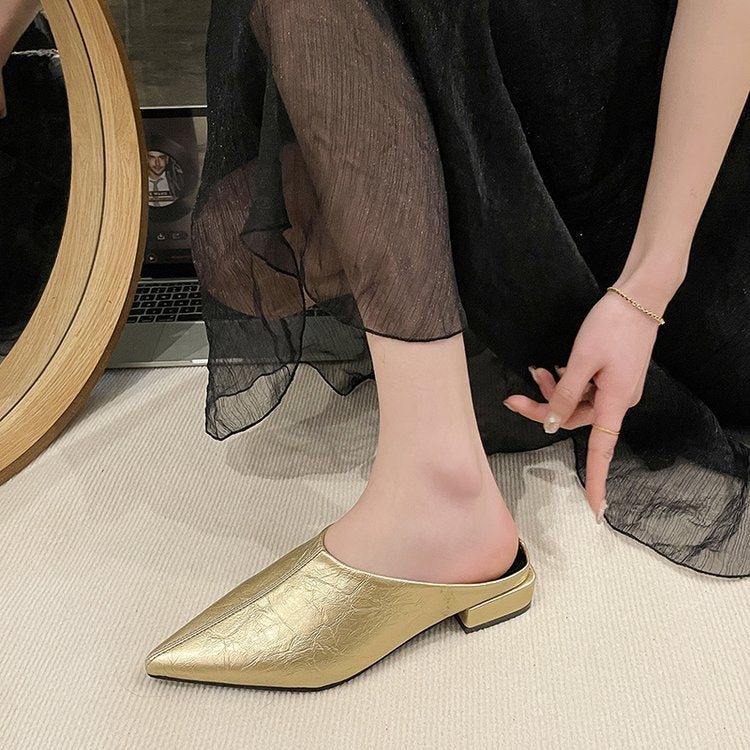 Freya Leatherette Mules