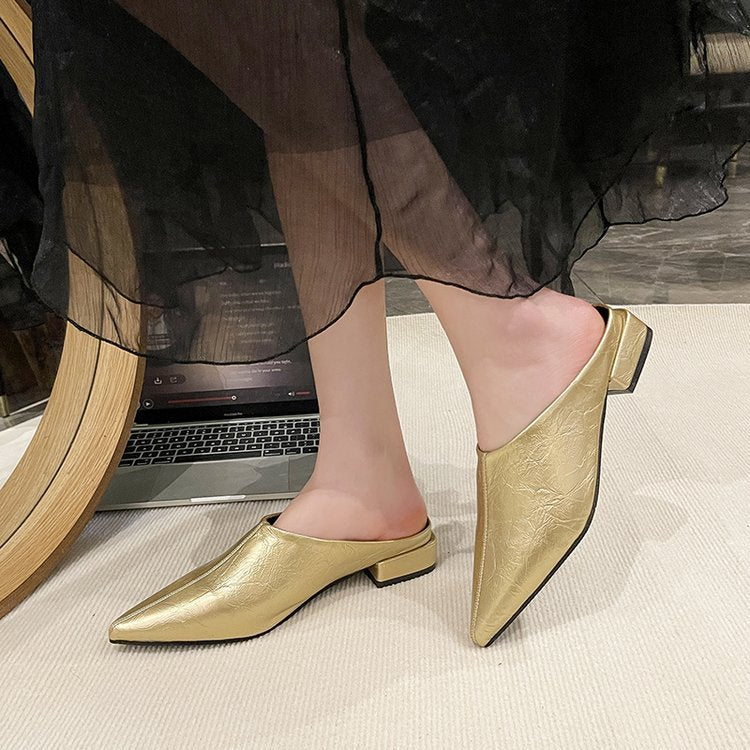 Freya Leatherette Mules