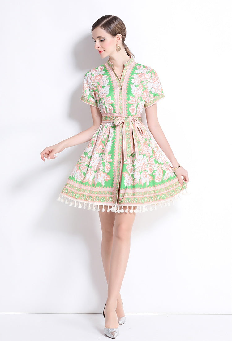 Wren Printed Wrap Dress