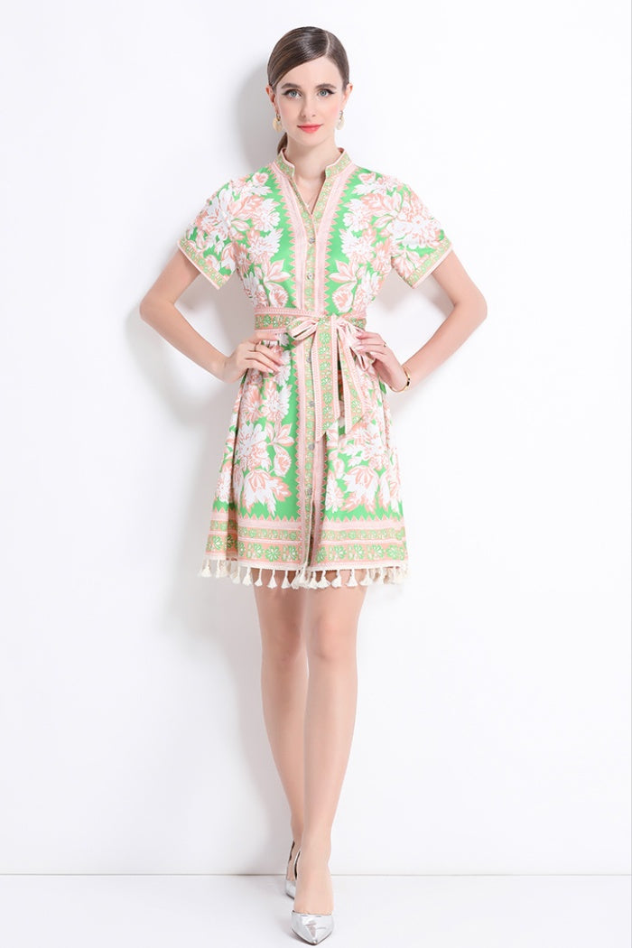 Wren Printed Wrap Dress