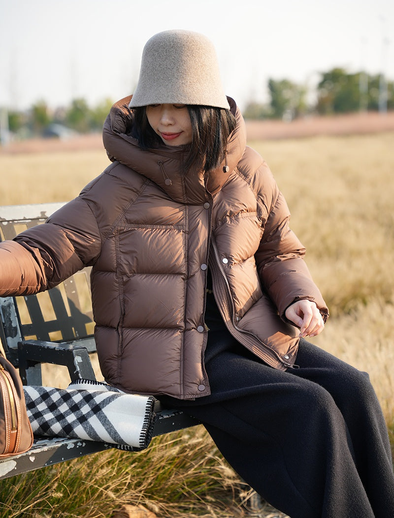 puffer bomber jacket with hoodie for winters