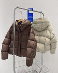 puffer bomber jacket with hoodie for winters