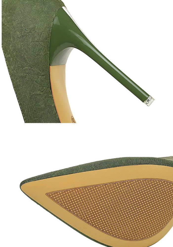 Emma High-Heeled Side Hollow Stiletto