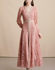 red lace pretty maxi dress