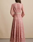 red lace pretty maxi dress