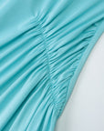 Cinched fall waist maxi dress
