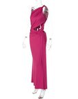 One Shoulder Waist Cut Out Dress