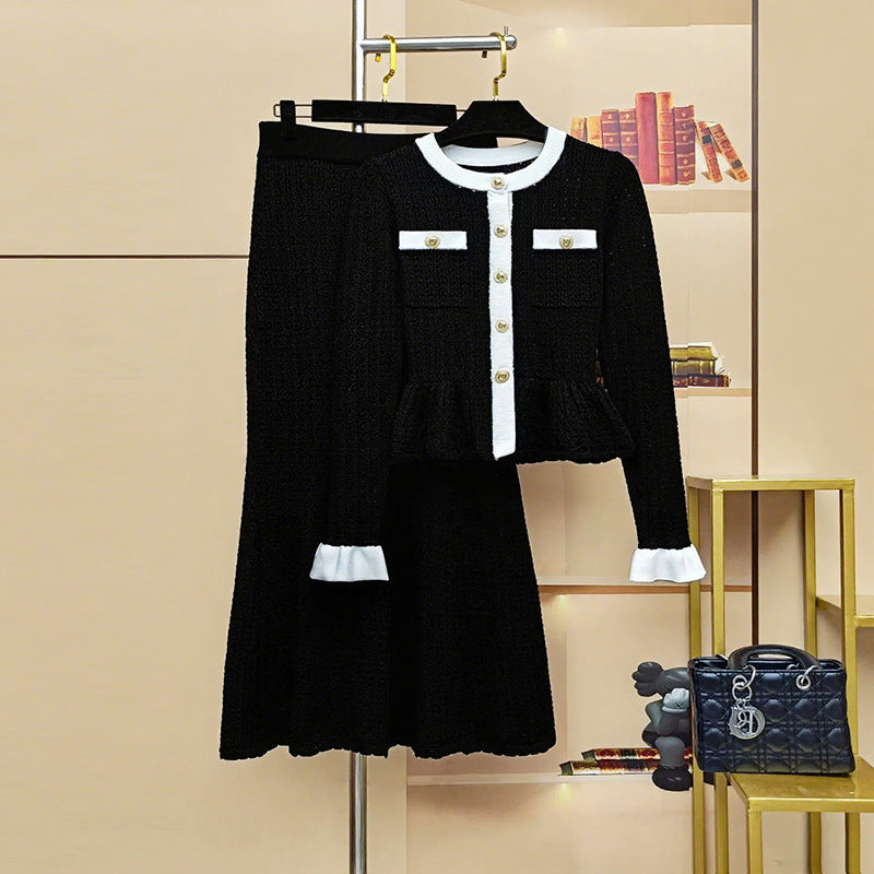 Classy Knit Skirt Set
