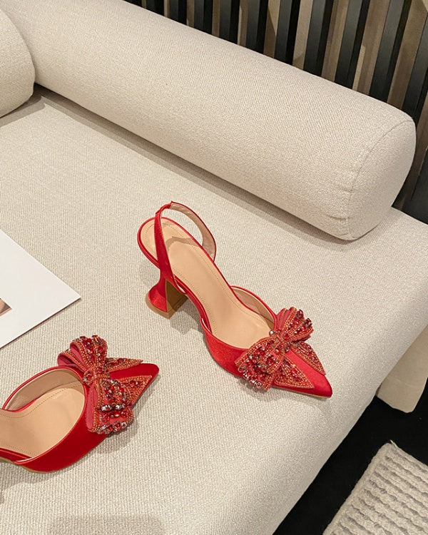 Rhinestone Studded Wedding heels