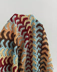 Multicolored patterned mini knit  dress 