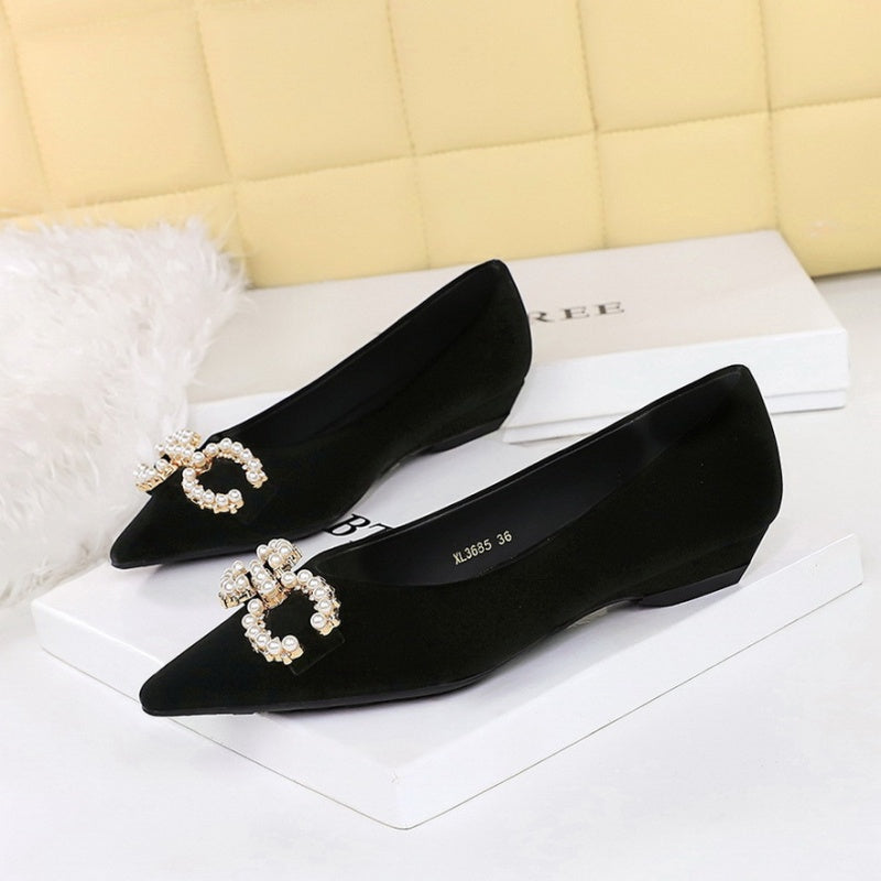 Pearl Embellished Wedges