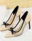 bowknot mesh pumps
