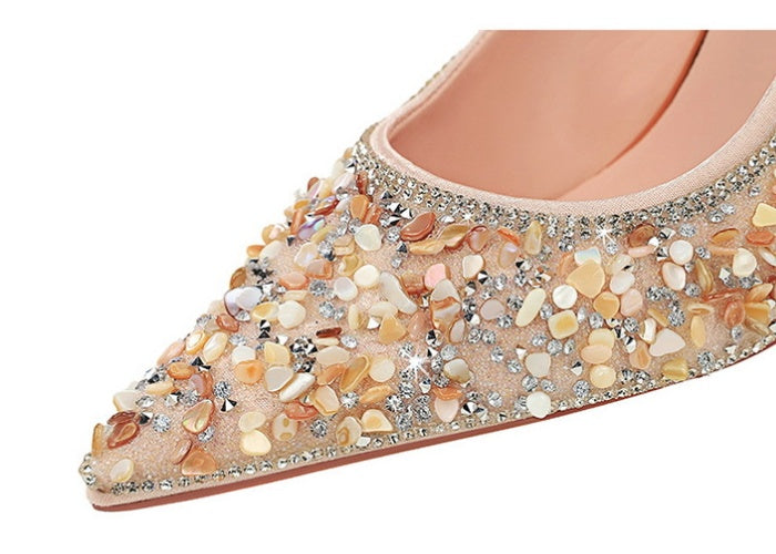 Crystal Studded Wedding Heels