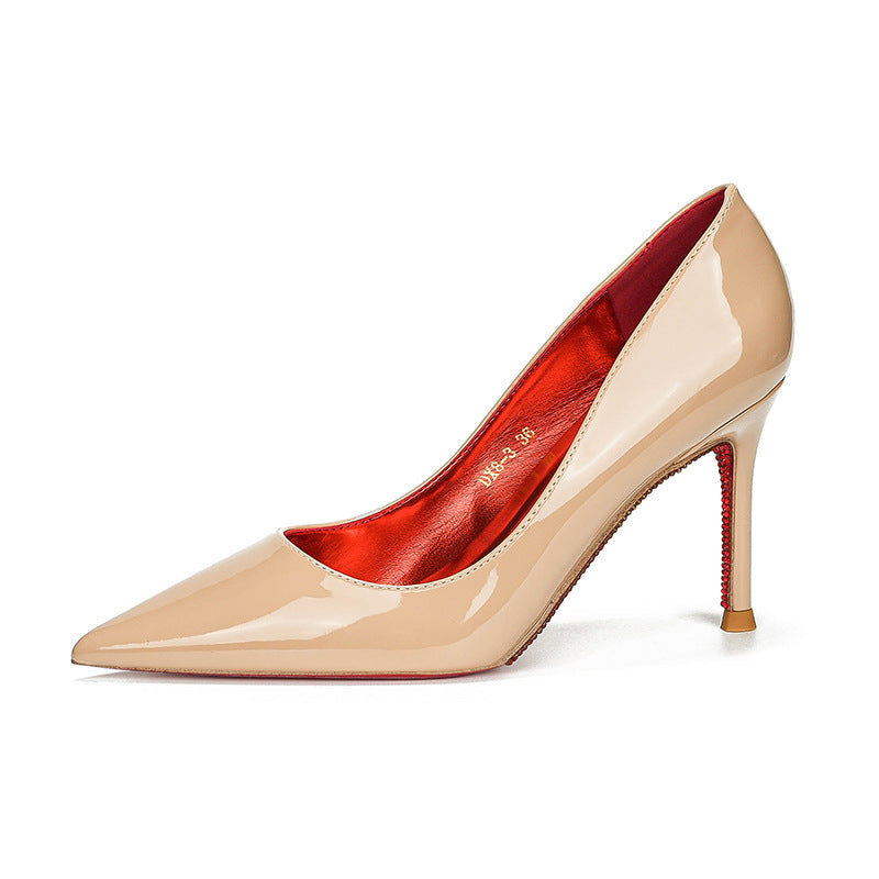 Classic Louboutin Red Bottom Glittery Heels- Superior
