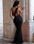 One Shoulder Synched Waist Maxi Dress