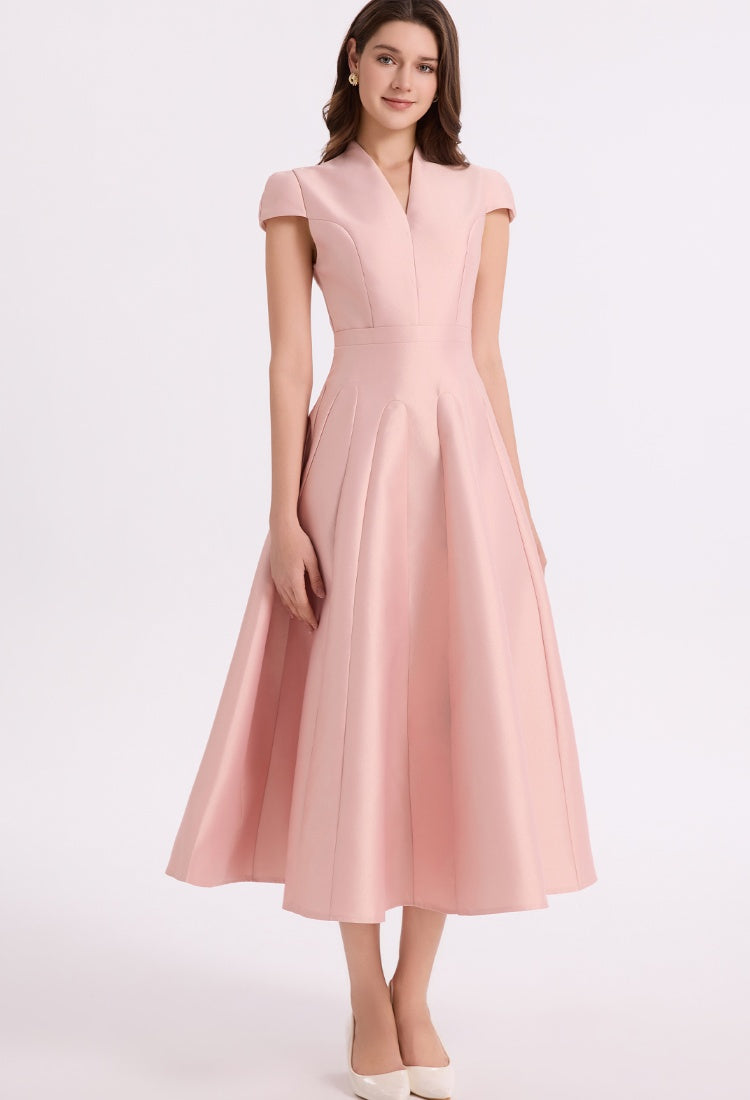 Pink Flouncy Long Dress