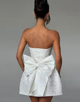 Strapless Dress with Bowknot Back