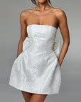 Strapless Dress with Bowknot Back