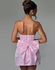 Strapless Dress with Bowknot Back