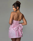 Strapless Dress with Bowknot Back