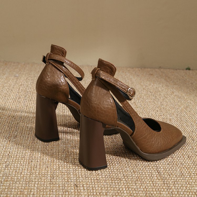 Keya France Style Strappy Block Heels