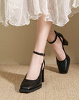 Keya France Style Strappy Block Heels