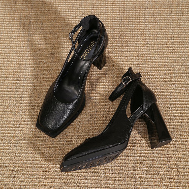 Keya France Style Strappy Block Heels