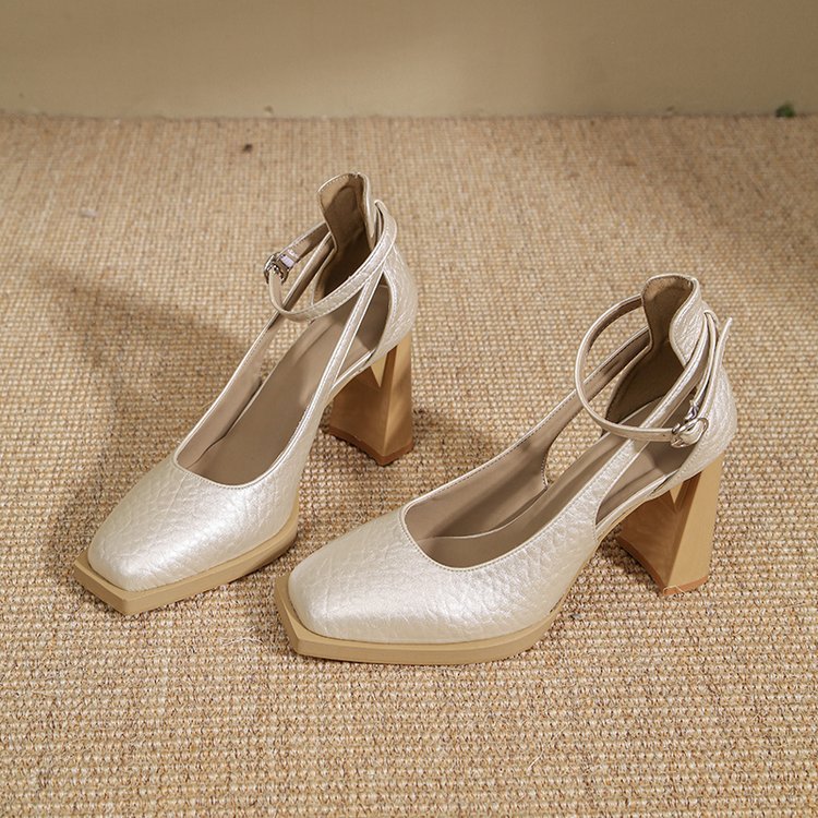 Keya France Style Strappy Block Heels