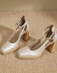 Keya France Style Strappy Block Heels